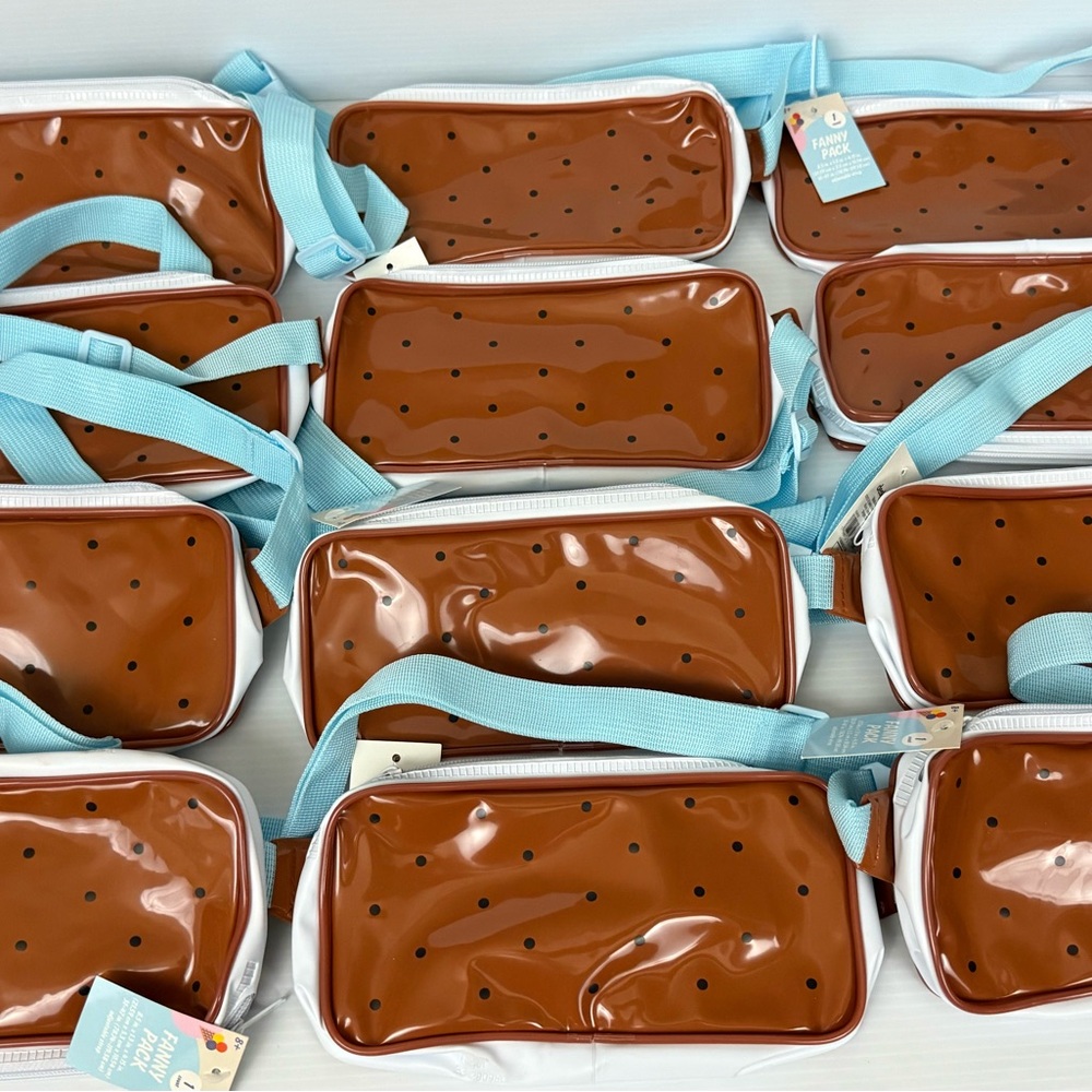 Bulk Party Favor Lot Of 12 Chocolate Ice Cream Sandwich Treat Fanny Packs Kids